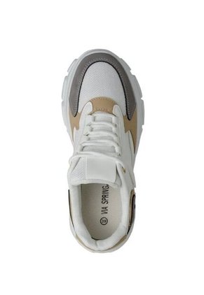 Tenis Casual Mujer Via Spring - Color Blanco/Gris