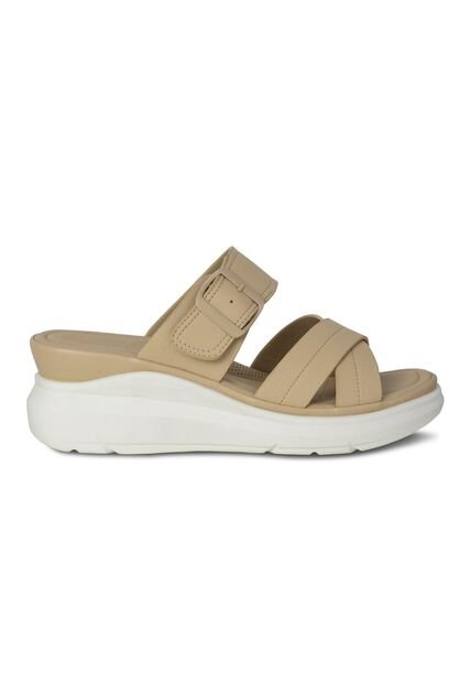SANDALIA MUJER PLATAFORMA VIA SPRING CREMA