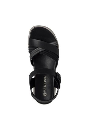 SANDALIA MUJER PLATAFORMA VIA SPRING NEGRO