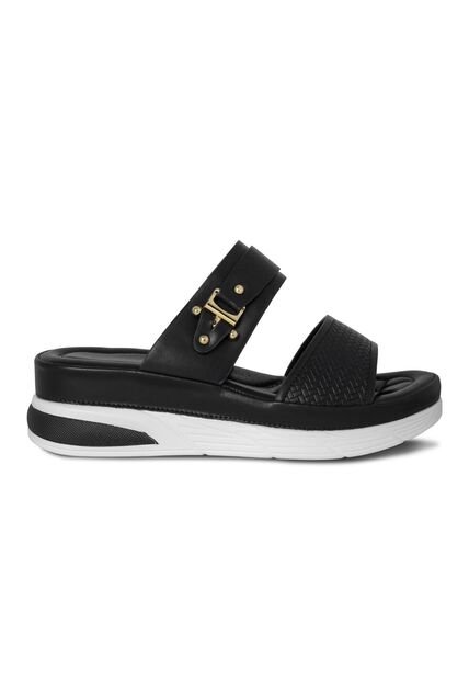 SANDALIA MUJER PLATAFORMA VIA SPRING NEGRO