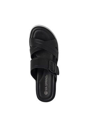 SANDALIA MUJER PLATAFORMA VIA SPRING NEGRO