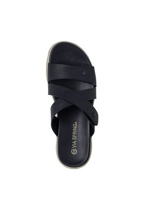 SANDALIA MUJER PLATAFORMA VIA SPRING NEGRO