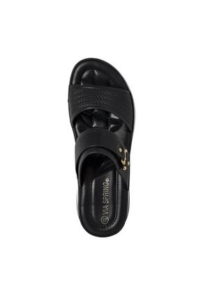 SANDALIA MUJER PLATAFORMA VIA SPRING NEGRO