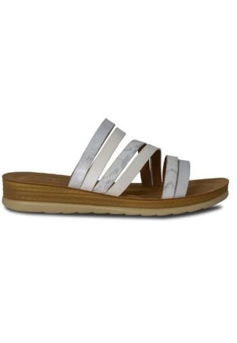 Sandalias Mujer Via Spring - Color Plateado/Café Via Spring