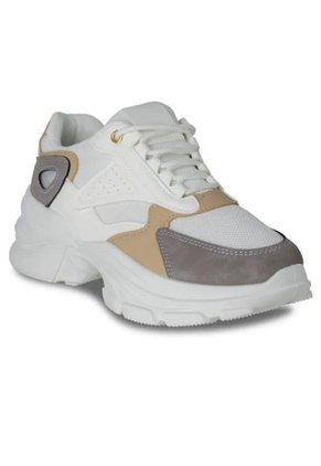 Tenis Casual Mujer Via Spring - Color Blanco/Gris