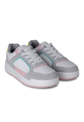 Tenis Casual Mujer Via Spring - Color Blanco Y Gris