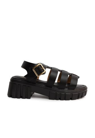 Sandalias Mujer Via Spring - Color Negro Via Spring