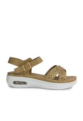 SANDALIAS MUJER VIA SPRING CAMEL