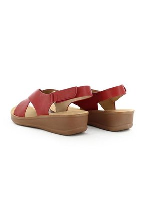 Sandalias Para Mujer Marca Via Spring, Color Rojo