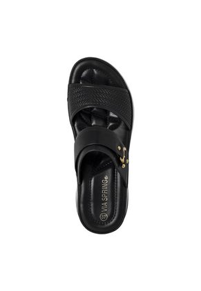 SANDALIA MUJER PLATAFORMA VIA SPRING NEGRO