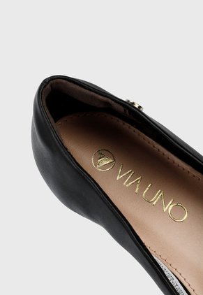 Tacón Bajo Negro Via Uno