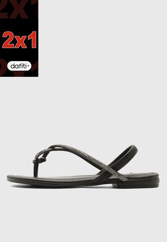 Sandalias Lifestyle VIA UNO Negro Via Uno