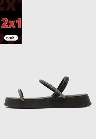 Sandalias Lifestyle VIA UNO Negro Via Uno