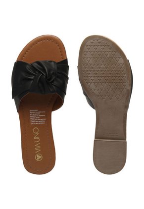 Sandalia Plana Café-Negro Via Uno