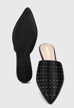 Slipper Negro-Plateado Via Uno