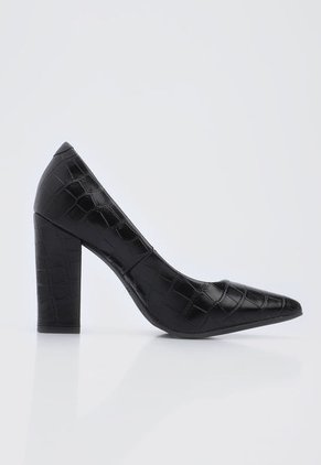 Tacón Alto Negro Via Uno