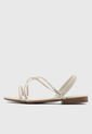 Sandalias Planas Casual VIA UNO Marfil de Via Uno