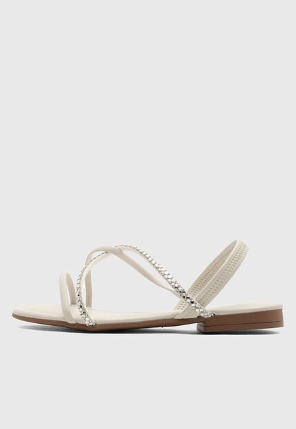 Sandalias Planas Casual VIA UNO Marfil