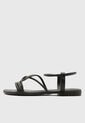 Sandalias Planas Casual VIA UNO Negro de Via Uno