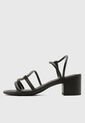 Sandalias Planas Casual VIA UNO Negro de Via Uno