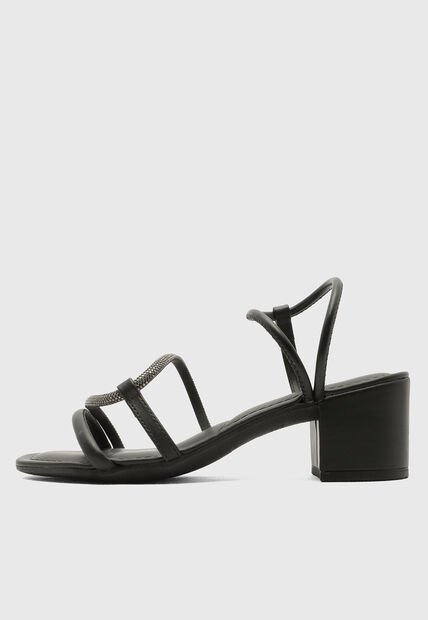 Sandalias Planas Casual VIA UNO Negro
