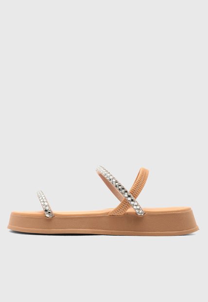 Sandalia Plataforma Nude-Plateado VIA UNO