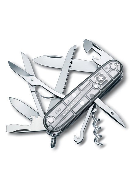 Navaja Mediana Suiza Huntsman Gris Transparente Victorinox - 1.3713.T7