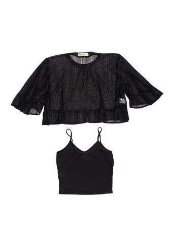 BLUSA VIKATS MUJER AG7712 NEGRO Talla L Vikats
