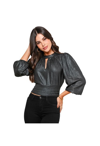 BLUSA VIKATS MUJER AG7115 NEGRO Talla L