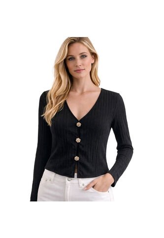 BLUSA VIKATS MUJER AG7816 NEGRO Talla L Vikats