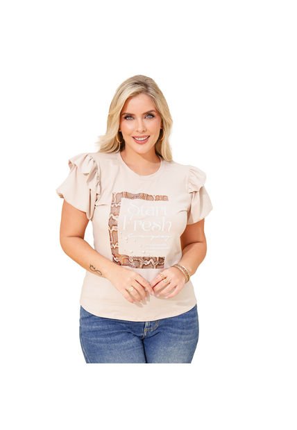 BLUSA VIKATS MUJER AG7473 CAMEL Talla 18