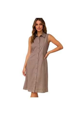 VESTIDO VIKATS MUJER AG7784 TAUPÉ Talla M Vikats