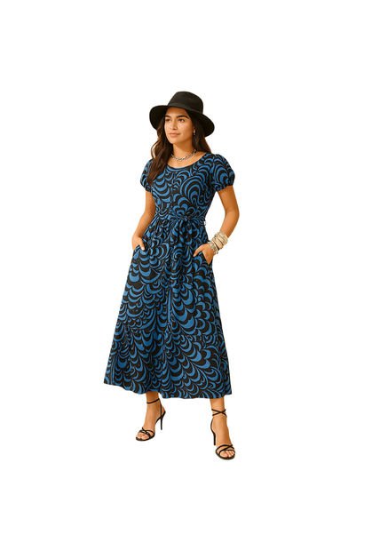 VESTIDO VIKATS MUJER AG7447 AZUL Talla S