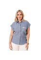 BLUSA VIKATS MUJER AG7417 AZUL MEDIO Talla 12 de Vikats