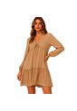 VESTIDO VIKATS MUJER AG7801 CAMEL Talla L de Vikats