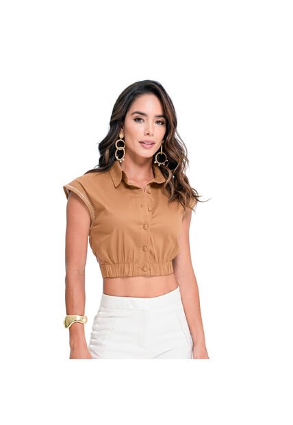 BLUSA VIKATS MUJER AG7650 CAMEL Talla M