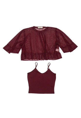 BLUSA VIKATS MUJER AG7712 VINOTINTO Talla S Vikats