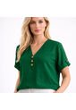 BLUSA VIKATS MUJER AG7806 VERDE Talla L de Vikats