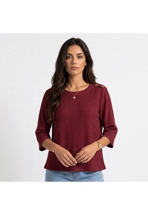 BLUSA VIKATS MUJER AG8254 VINOTINTO Talla XL