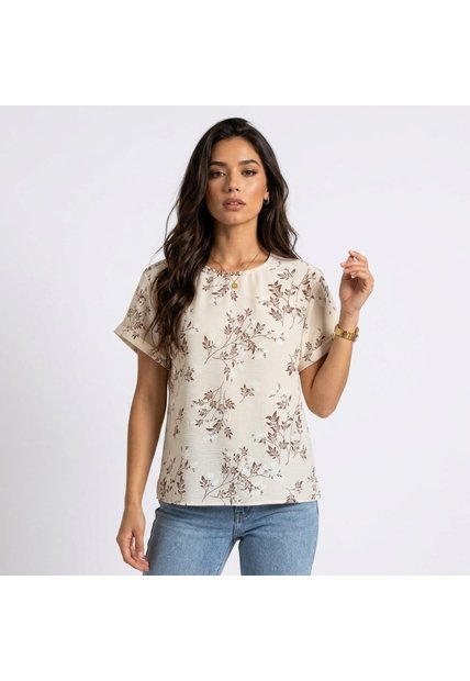 BLUSA VIKATS MUJER AG8256 CREMA Talla M