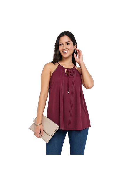 BLUSA VIKATS MUJER AG7779 VINOTINTO Talla XL