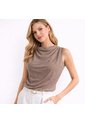BLUSA VIKATS MUJER AG7782 TAUPE Talla M de Vikats