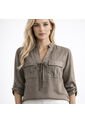 BLUSA VIKATS MUJER AG7890 TAUPE Talla S de Vikats