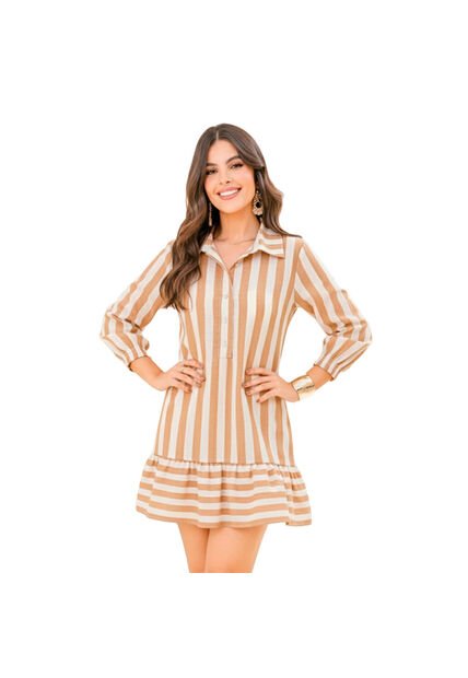 VESTIDO VIKATS MUJER AG7791 CAMEL Talla XL