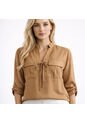 BLUSA VIKATS MUJER AG7890 CAMEL Talla L de Vikats