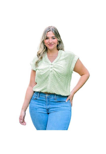 BLUSA VIKATS MUJER AG7364 VERDE Talla 12