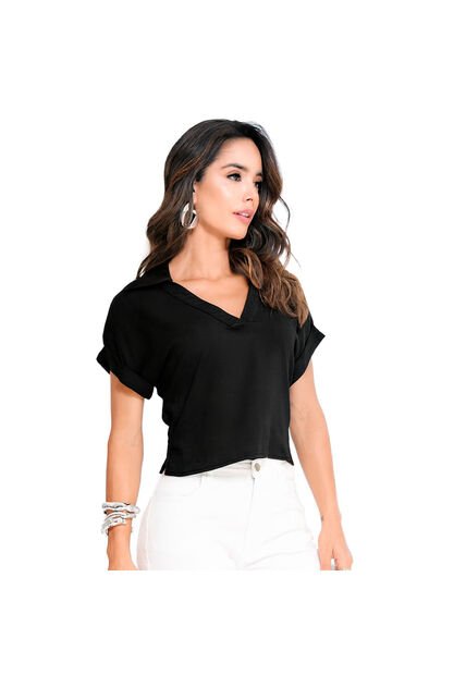BLUSA VIKATS MUJER AG7648 NEGRO Talla XL