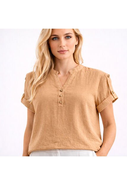 BLUSA VIKATS MUJER AG7455 CAMEL Talla XL