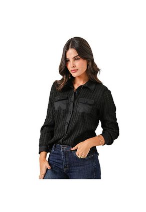 BLUSA VIKATS MUJER AG7282 NEGRO Talla XL