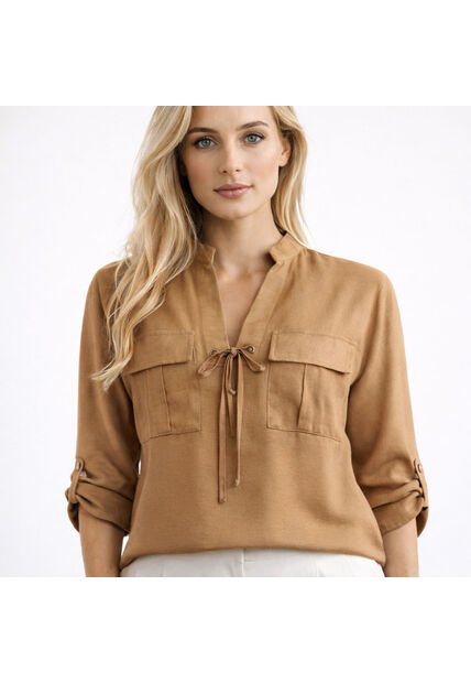 BLUSA VIKATS MUJER AG7890 CAMEL Talla XL